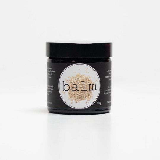 Oatmeal Infused Balm in black jar