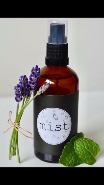 Mist Spray in Amber Bottle with Lavender and Peppermint Essential Oil